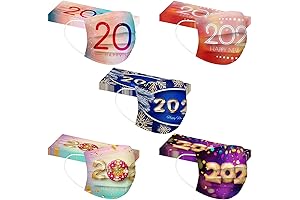 50Pcs New Year's Mask - Lucky Clover Disposable Face Masks for Festive Merriment