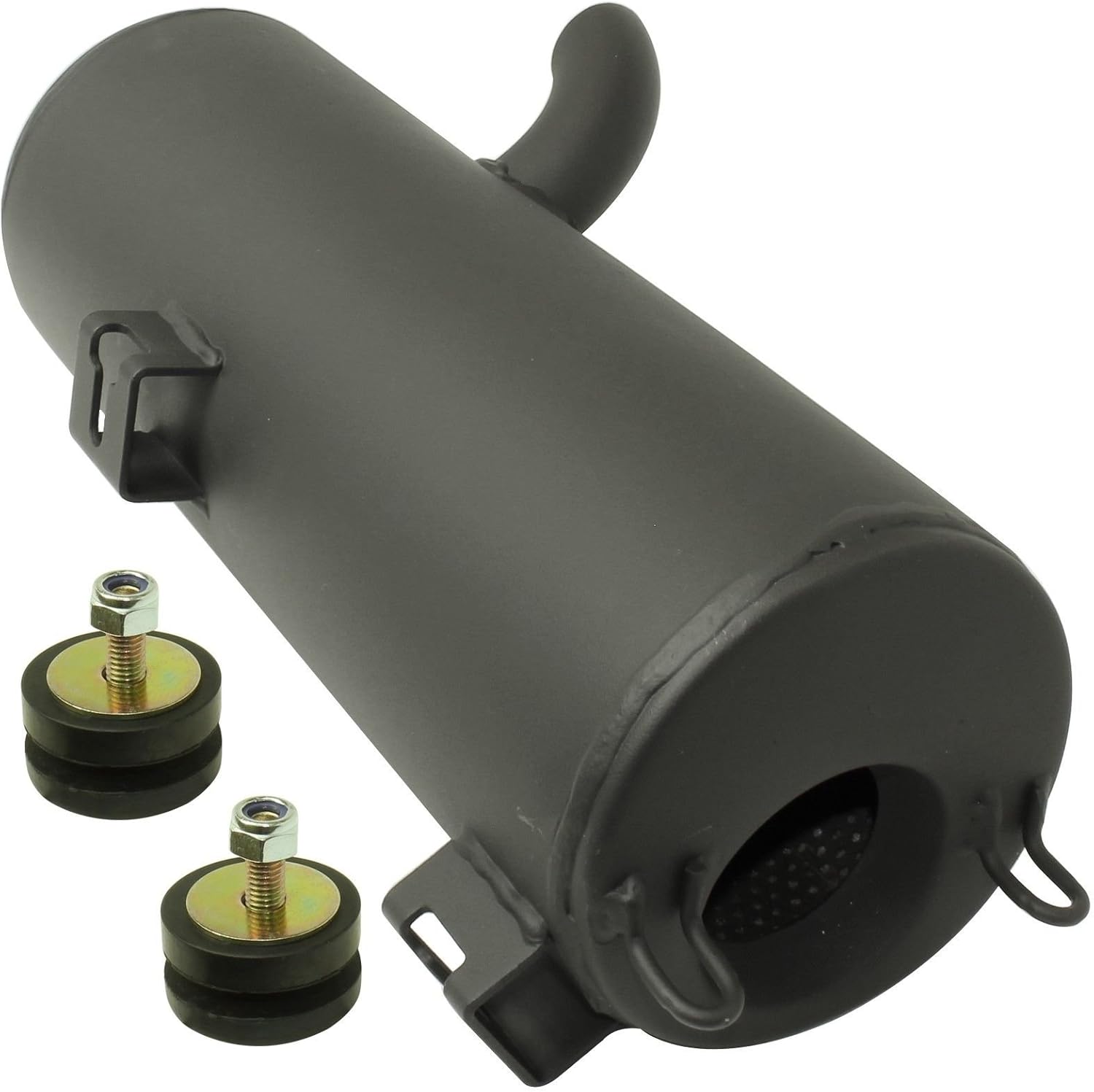 Caltric Exhaust Muffler Silencer & Kit Compatible with