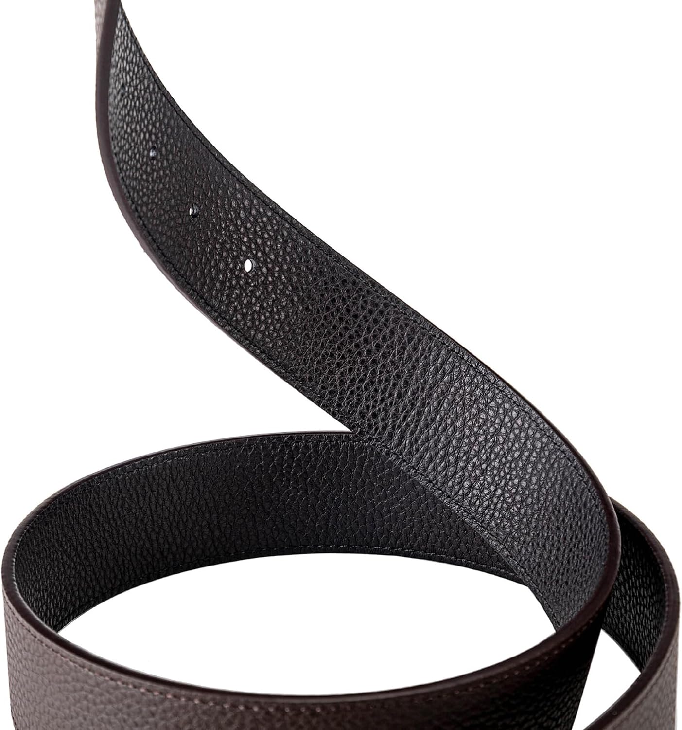 Vatee's Men/Women Reversible Real Leather Replacement Belt Strap No Buckle | 1.25"/1.34"/1.5" Wide, Genuine Leather Belt, Without Buckle