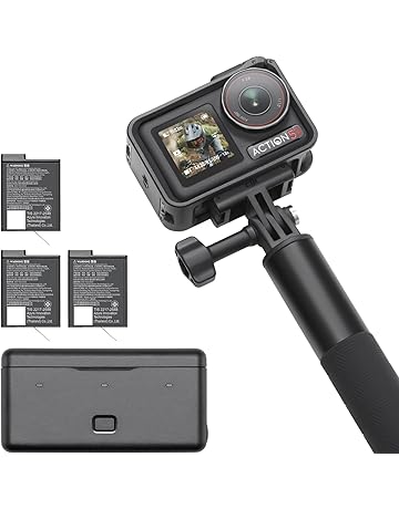DJI Osmo Action 5 Pro Adventure Combo, 4K Action Camera 1/1.3" Sensor, Stabilization Vlogging Camera, Dual OLED Touchscreens, Waterproof Camera for Travel, 12h Extended Battery Life With 3 Batteries