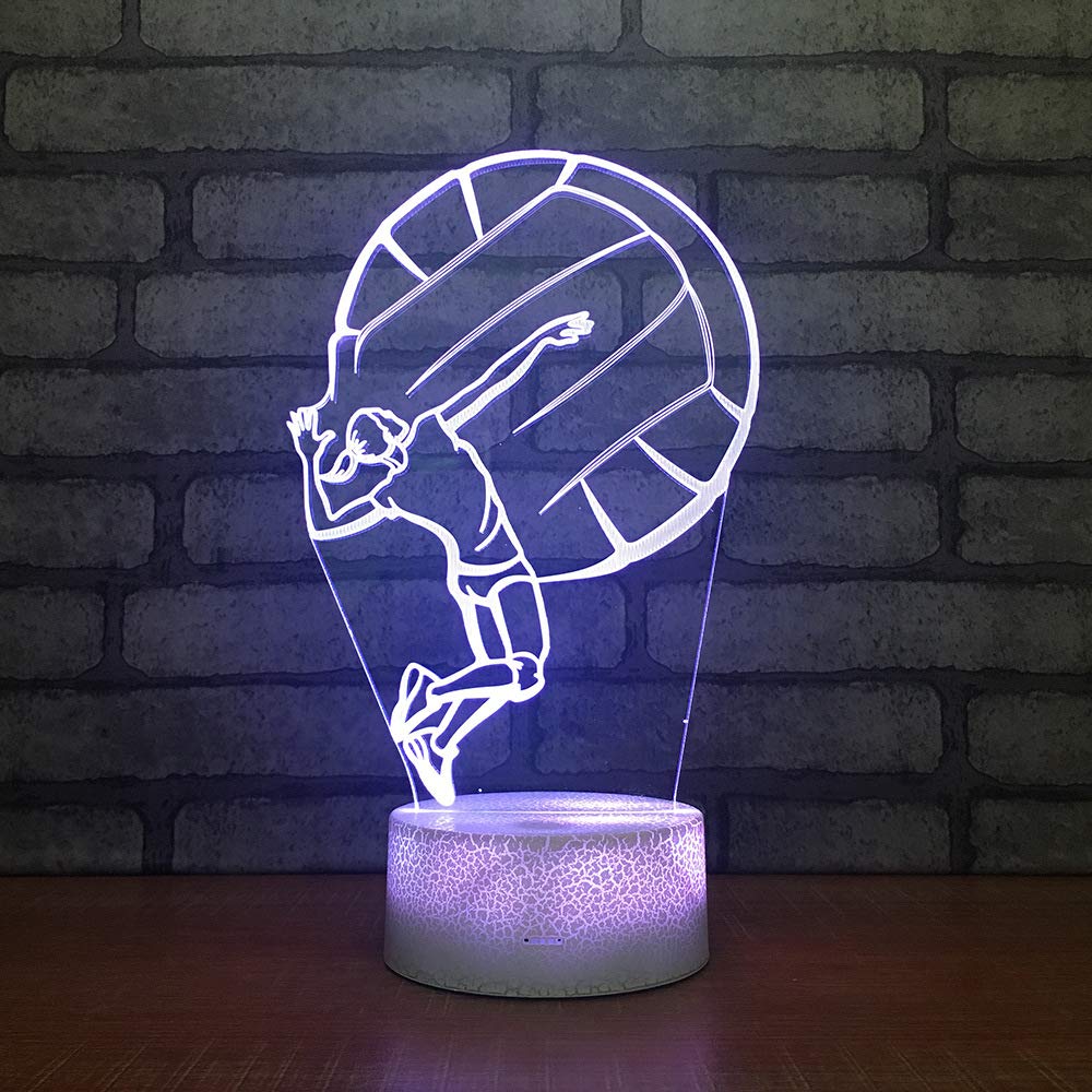 Lampada 3D A Illusione Ottica Pollice - 7 Colori Con Base Acrilica E Alimentazione USB - 3