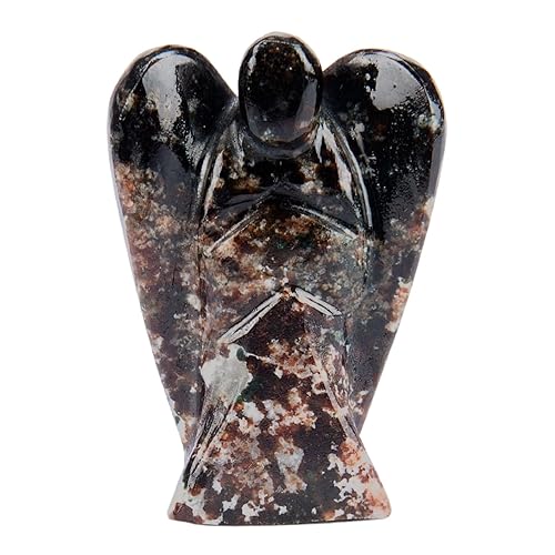 Miniatura 174 de Estatua de ángel de angelita de 2 pulgadas, hermosa piedra preciosa de ángel de la guarda, ángel de cristal natural, tallados a mano para promover