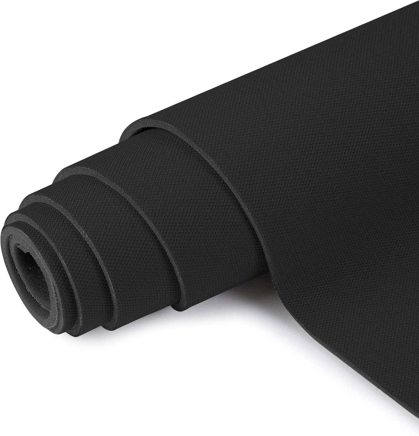 otoez Headliner Fabric Material with 1/8" Foam Backing 60" x 72" Automotive Roof Upholstery Fabric for Car SUV Boat Pickup Truck RV Home Replacement Repair DIY (Black)