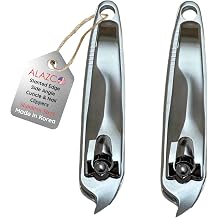 2 Angled Edge Nail Clippers Cuticle Trimmer Clipper Pedicure Manicure Tool Cutter Hang Nails Inclined Tip Nail Clipper Cuticle Remover Tool - Made in Korea