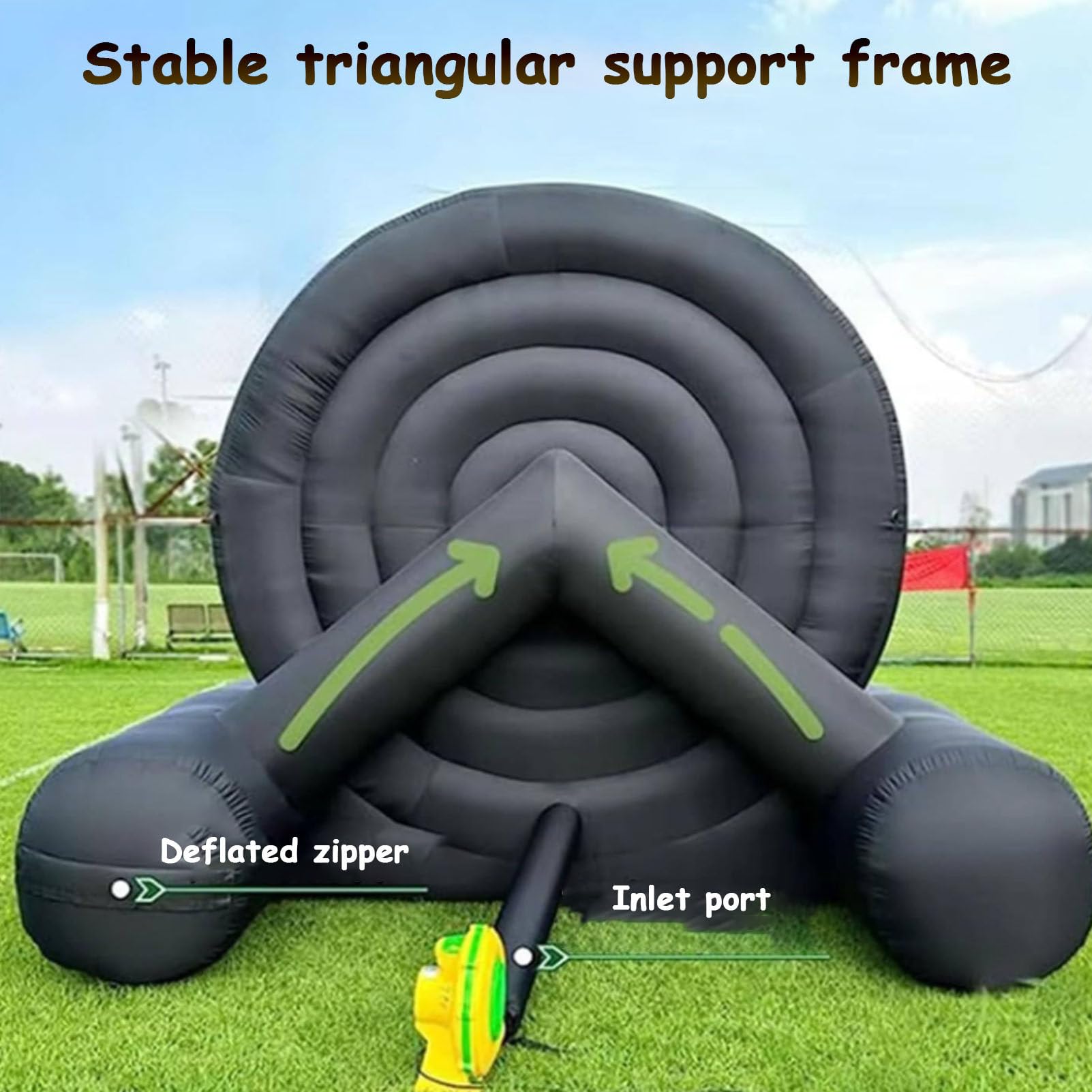 Diana de fútbol profesional para exteriores, diana inflable de alta adherencia con soplador de 370 W y 8 bolas, juego de dardos gigante para patios y fiestas, juego deportivo impermeable,3m
