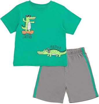 Funstuff Boys Athletic 2-Piece T-Shirt and Shorts Set Toddler to Little Kid
