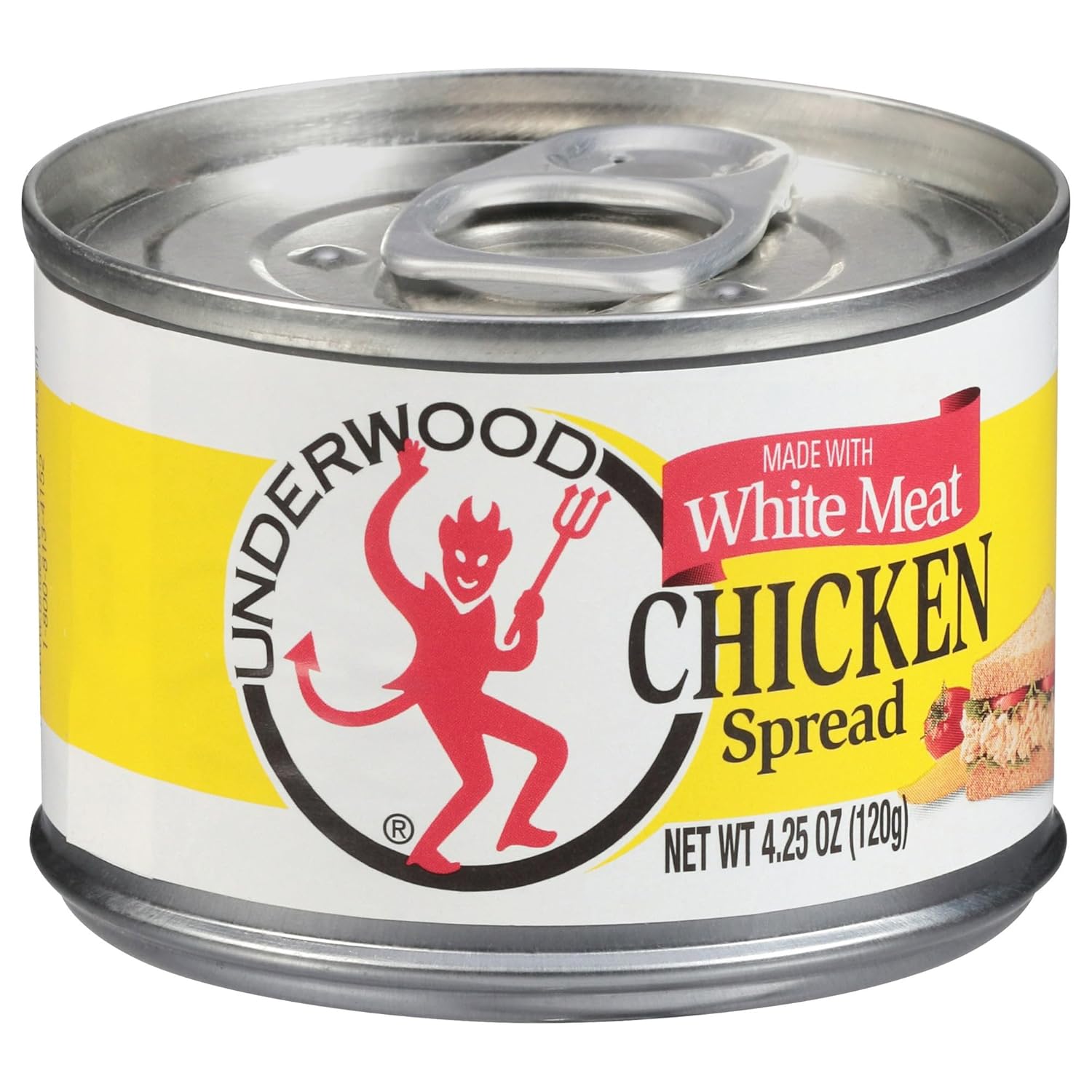 Underwood, White Meat Chicken Spread, 4.25oz Container (Pack of 4) : Sandwich Spreads : Grocery & Gourmet Food