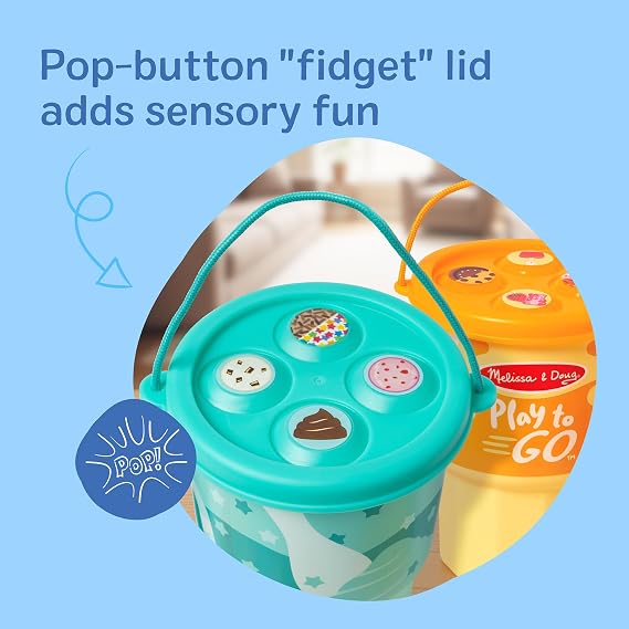 Melissa & Doug Play to Go Food Cups 2-Pack Toy Bundle