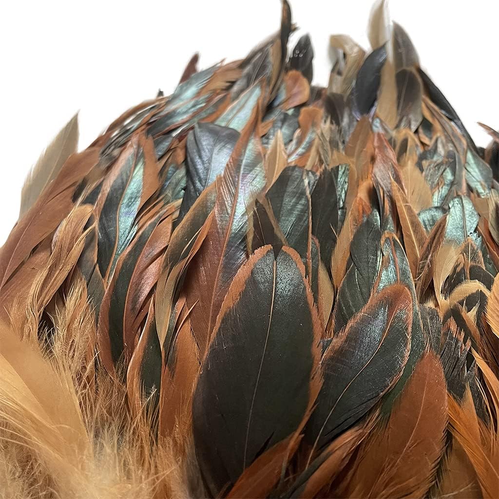 Natural 5yard 5-7inch Rooster Feather Fringe Trim for Dress Sewing Crafts Costumes Accessories Party Supplies Festival Decoration