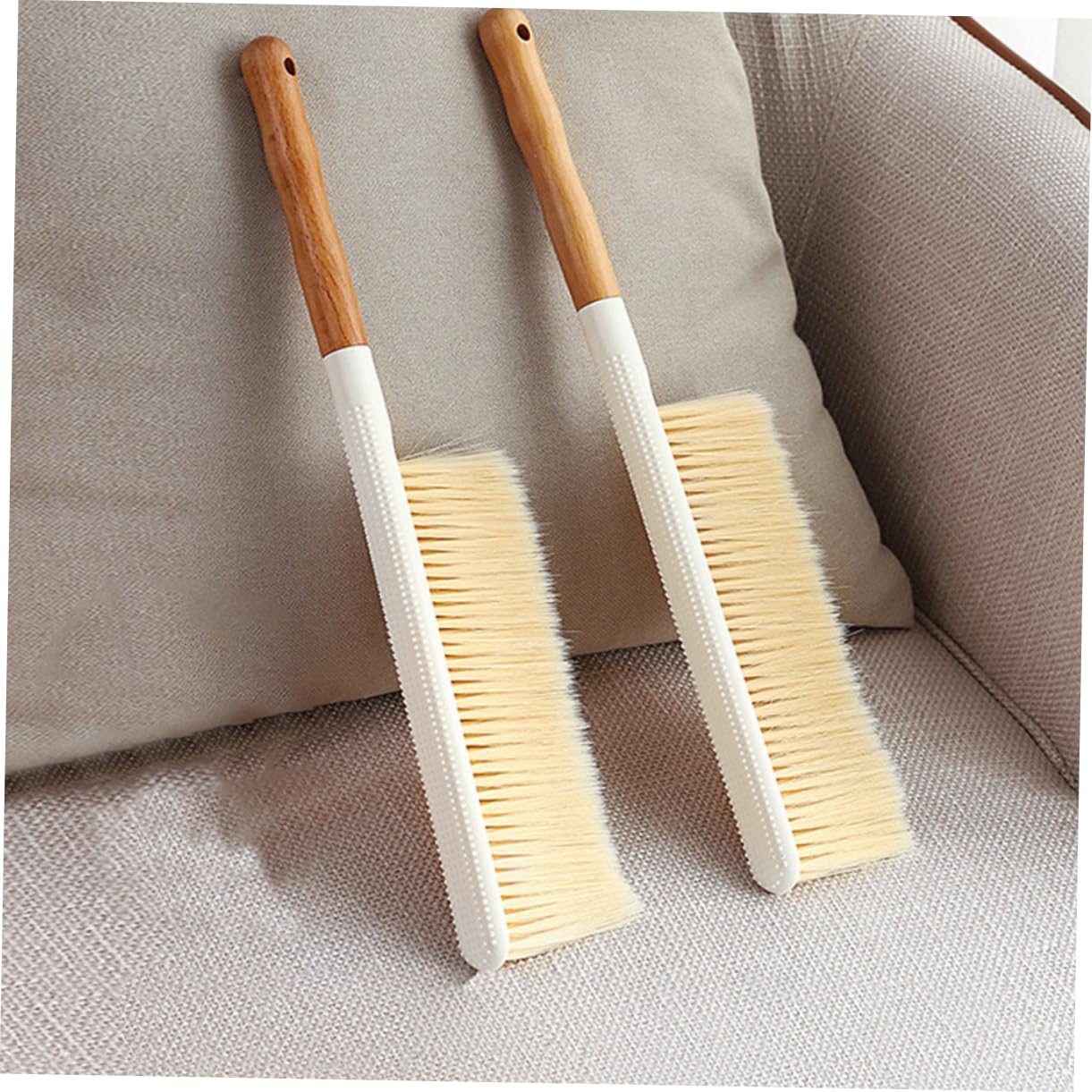 ULTECHNOVO 5stücke Handbürste Mit Weichen Borsten Und Schmutzbürste Für Sofa Bett Teppich Und Möbel Ergonomischer Holzgriff Für Müheloses Reinigen