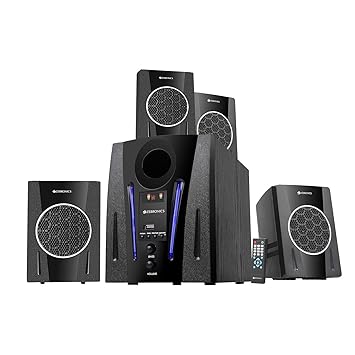 ZEBRONICS ZEB-BT2750RUF 4.1 Channel Multimedia Speaker, 60 Watt, Bluetooth, with USB, AUX, FM and Remote Control