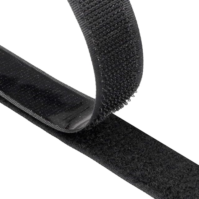 Hook and Loop Strip Tape, 8M Double Sided Sticky Tape, Self Adhesive Sticky Back Fastening Tape (BLACK)