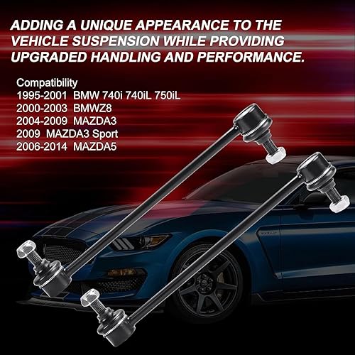 Miniatura 2 de Varillas de la barra estabilizadora delantera K80235 para Mazda 3 2004-2009, Mazda 5 2006-2014, BMW 740i 740iL 750iL 1995-2001 y BMW Z8 2000-2003