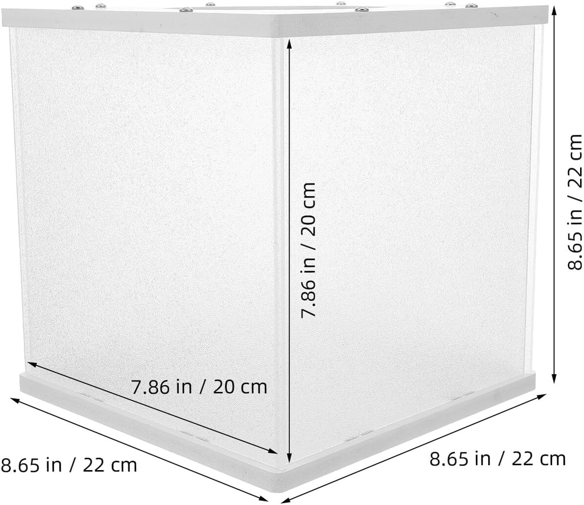 Matte Acrylic Raffle Box 20x20x20cm with Slot for Tickets Ballot Container Donation Box for Charity Fundraising Voting and Drawing Events
