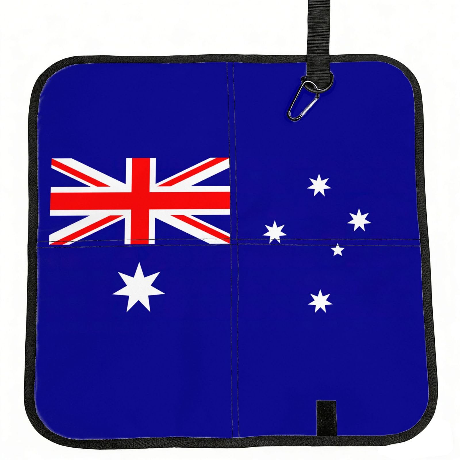 OKFSTY Australian Flag Print Fold Away Seat Cushion Portable Outdoor Pad Polyester Bleacher Bench Mat Travel Picnic Pad