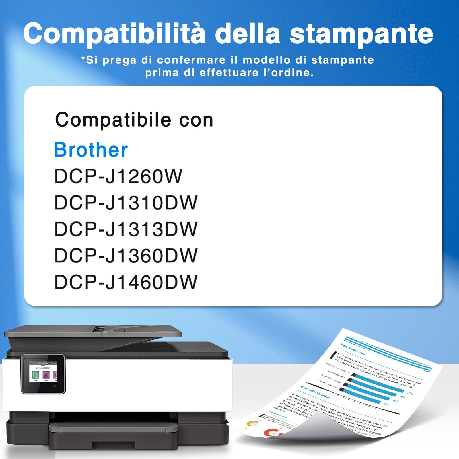 Starink Cartucce d'inchiostro LC521XL Compatibili con Brother LC521 XL, LC 521 per Brother DCP-J1260W, DCP-J1310DW, DCP-J1313DW, DCP-J1360DW, DCP-J1460DW, Nero, Ciano, Magenta, Giallo, Confezione da 4
