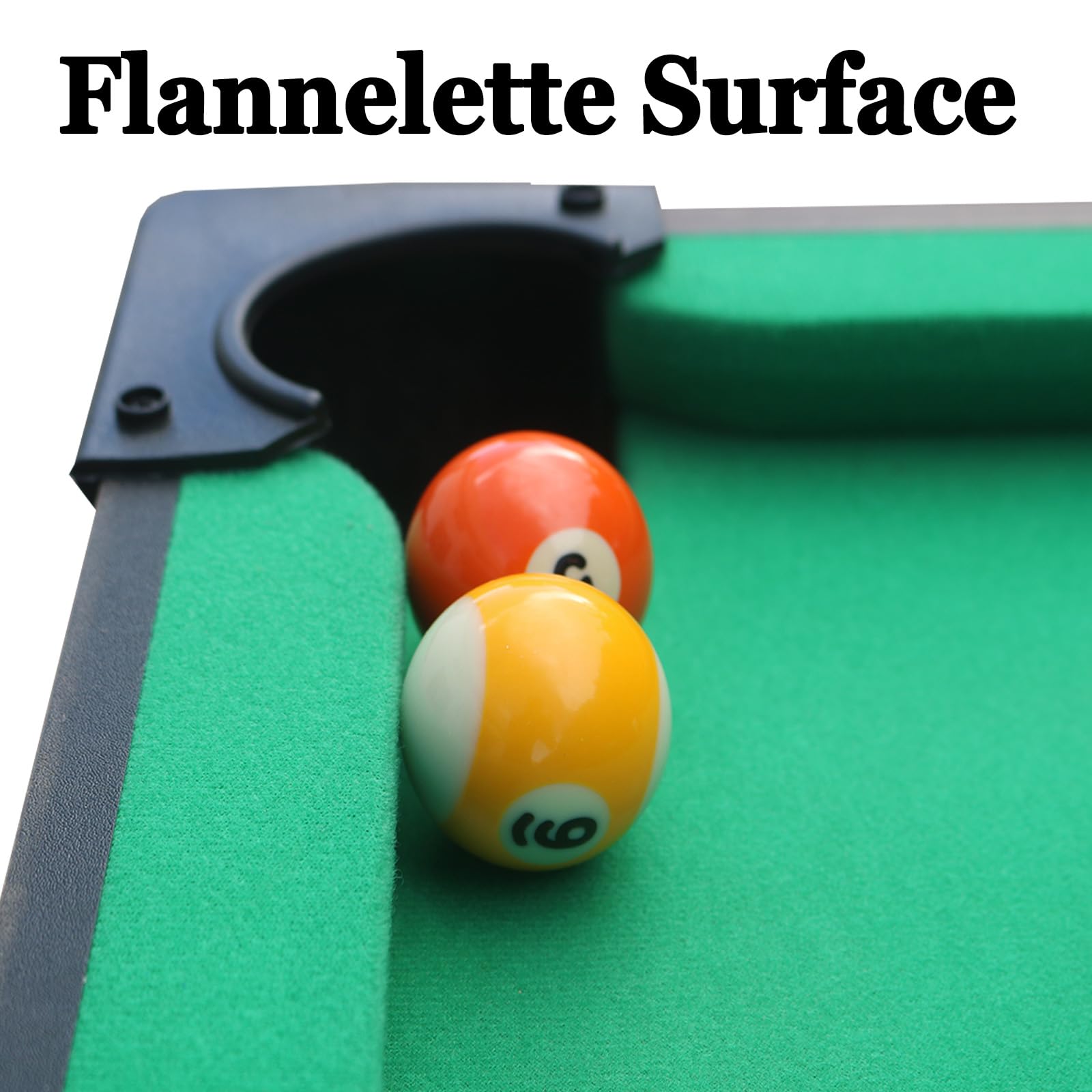 6FT Poolbillardtisch Klappbarer Snookertisch Billardtisch mit sämtlichem Zubehör für Kinder und Erwachsene