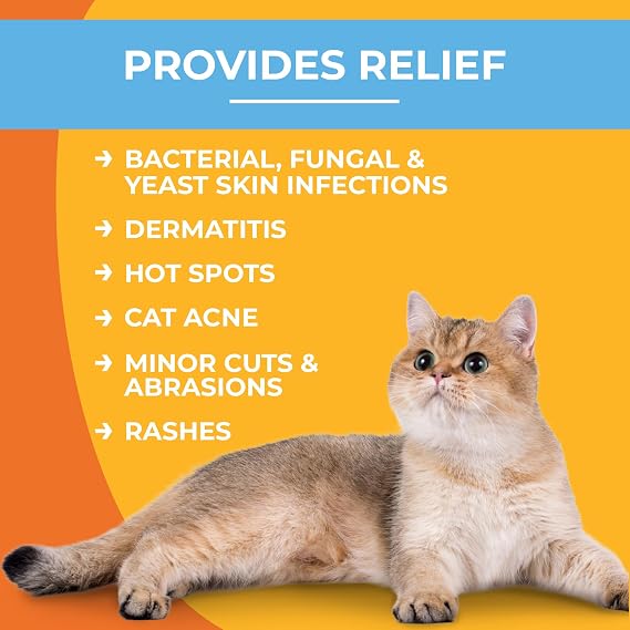 Paw Science 3% Chlorhexidine Wipes for Dogs and Cats - Cleansing Antiseptic, Antibacterial, Antifungal Wipes with Aloe for Skin Infections, Itchy Yeast Paws, Cat Acne