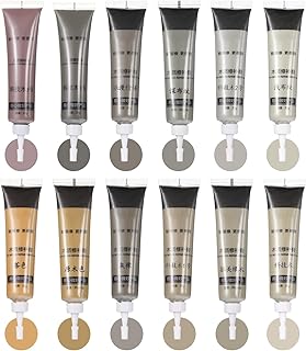 HARFINGTON 12 Colors Wood Filler Scratch Repair Kit Touch Up Filler Wood Paint for Repairing Scratches Cracks Holes on Wooden Floors Cabinet, Table, Modern Gray Series