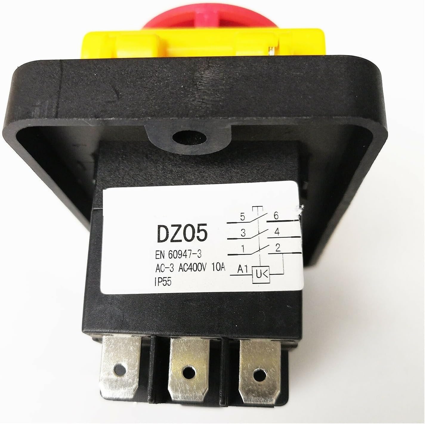 1pcs DZ05 7 Pins 400V IP55 Three-Phase Electromagnetic Emergency Stop Push Button Switch