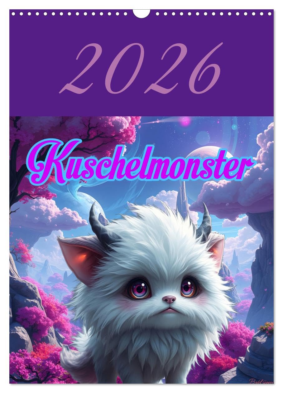 Cuddly monster UK-Version (Wall Calendar 2026 DIN A3 Portrait), CALVENDO 12 Month Wall Calendar — image 1