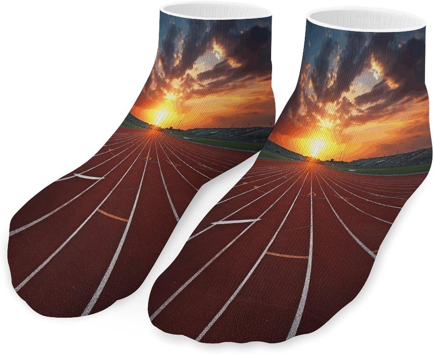 Dusk Running Track Ankle Socks for Men Women 5 Pairs | Comfortable Casual Low Cut Socks, Lightweight No Show Breathable Athletic Socks, Soft Mini Crew Socks for All Seasons