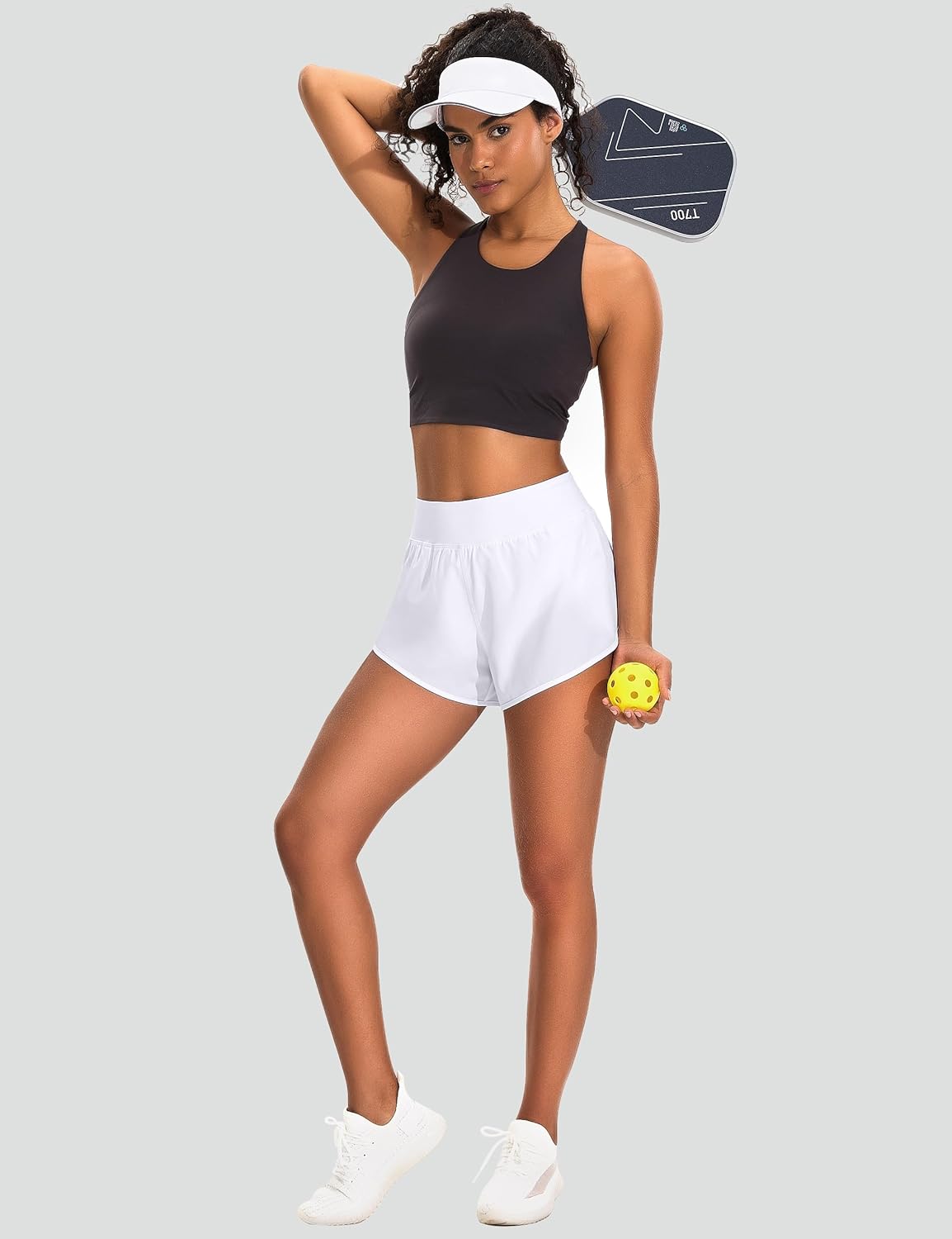 EZRUN Women's 3" Athletic Running Shorts High Waisted Split Dolphin Shorts Comfy Mesh Liner for Gym Workout Track - Image 4