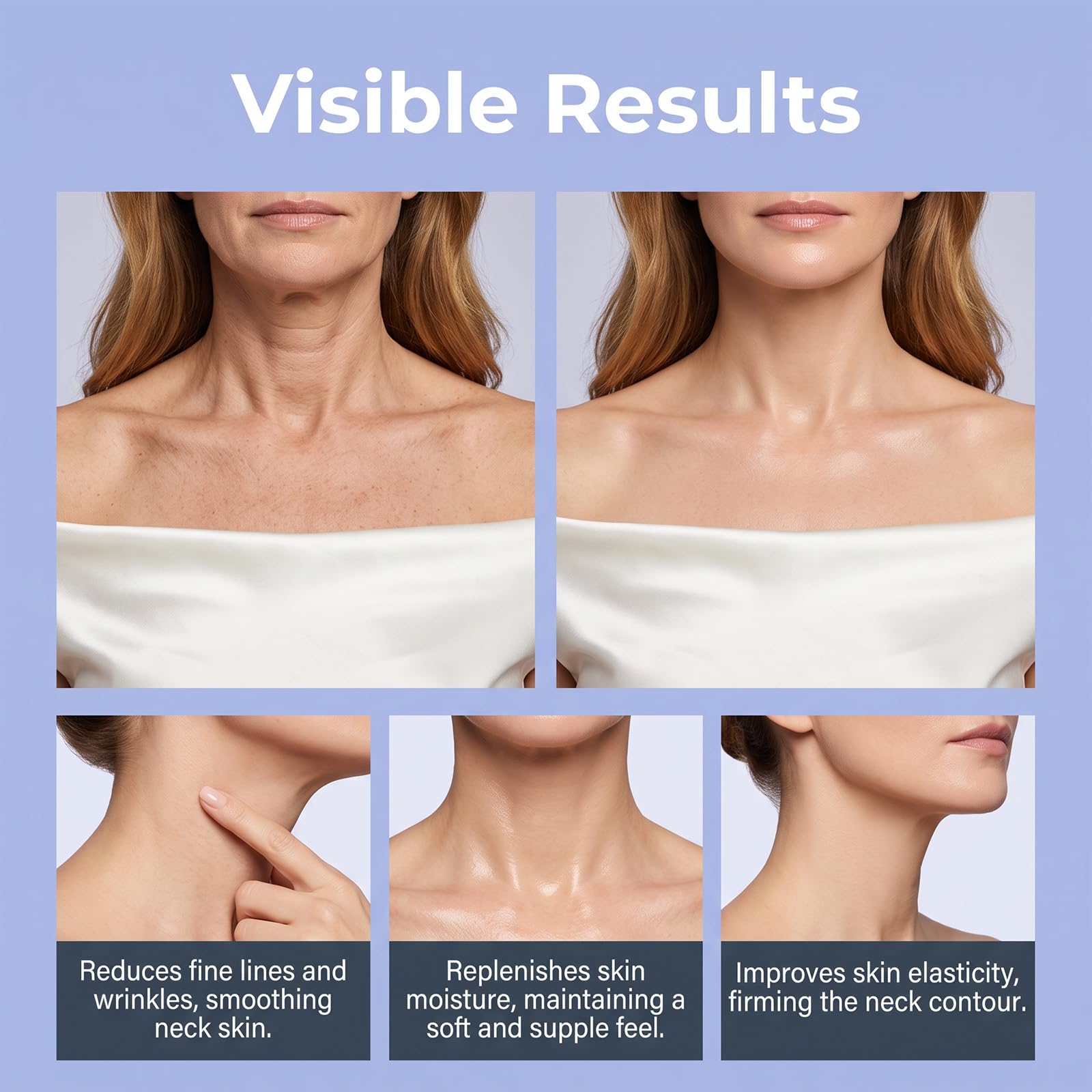 Tri-Lift - Crema con complesso peptidico, anti-età, lifting e rassodante per viso e collo, rassoda e rassoda la pelle, attenua le linee sottili e idrata, non grassa (6 pezzi)