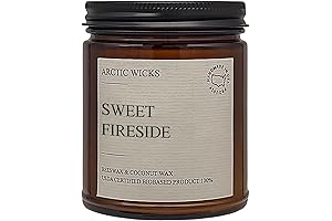 Sweet Fireside Candles by Arctic Wicks | Warm Amber Scented Aromatherapy Candles
