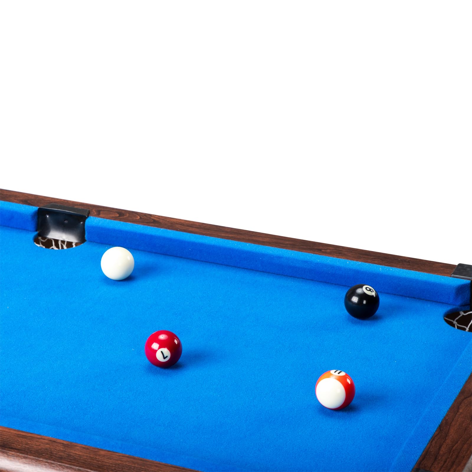 Bonnlo Table de Billard 4 Pieds avec Accessoires pour Enfants et Adultes, Mini Billard, 122x61x76 cm, Bleu