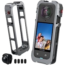 HONGDAK Metal Protective Case for Insta360 X5, Aluminum Alloy Frame Case Cage with Silicone Lens Various Expansion Mounts for Insta360 X5 Accessories, Built-in 1/4" Screw Hole