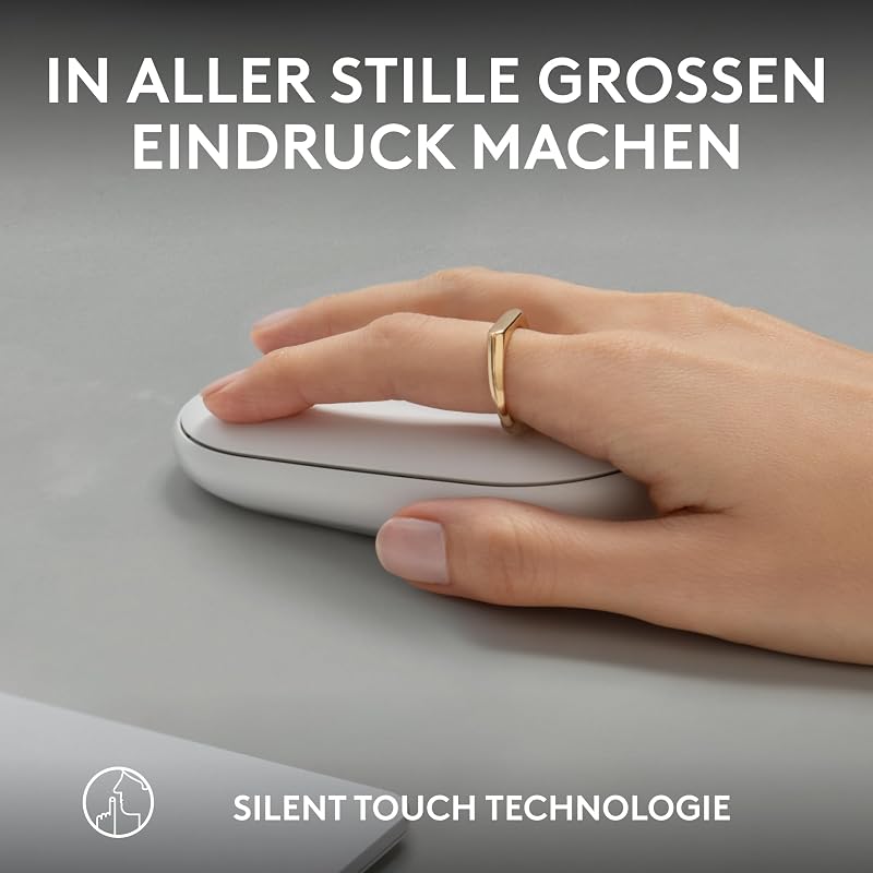 Logitech Pebble M350s Wireless Bluetooth egér, könnyű, csendes, többeszköz kompatibilis - M350S, White