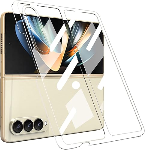 Miimall Funda para Samsung Galaxy Z Fold 4 con protector de pantalla, ultrafina de policarbonato duro antiarañazos, protección completa, protector
