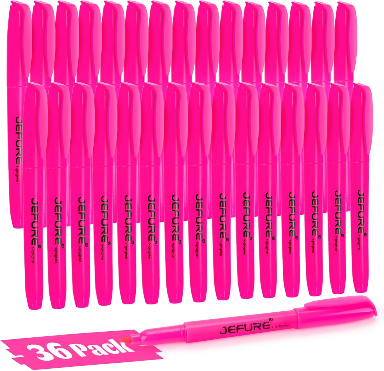 36 Pcs Highlighters, Chisel Tip, Quick Dry, Pink