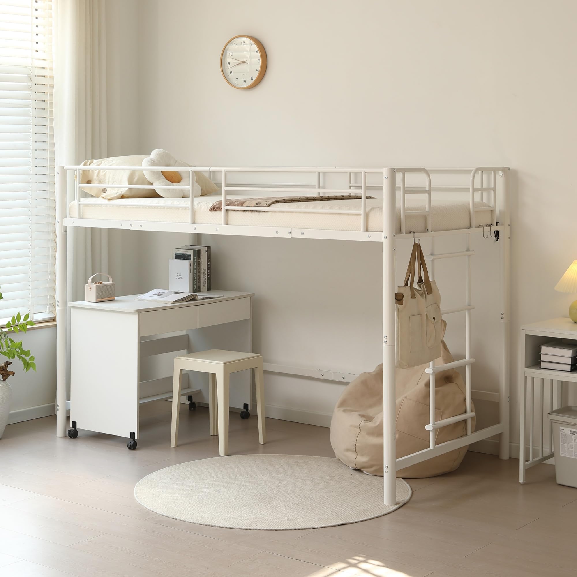 Amazon｜Chic ZONE ロフトベッド ミドルタイプ 高さ140cm 頑丈 省
