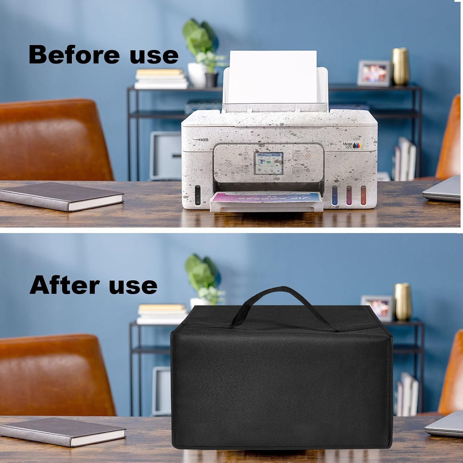 Printer Dust Cover for HP Smart 5000/ Plus 570 Wireless Printer, Heavy Duty Waterproof Nylon Covers Case(Cover Only) (Black)