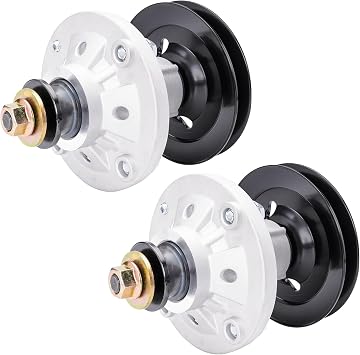 42 inch Mower Deck Spindle Assembly Fit for John Deere X300 Z225 Z245 X304 X300R X310 X324 Includes 2 Spindle AM136733 AM143469 AM134292 AM137097 2 Pulley UC26511 2 Pack