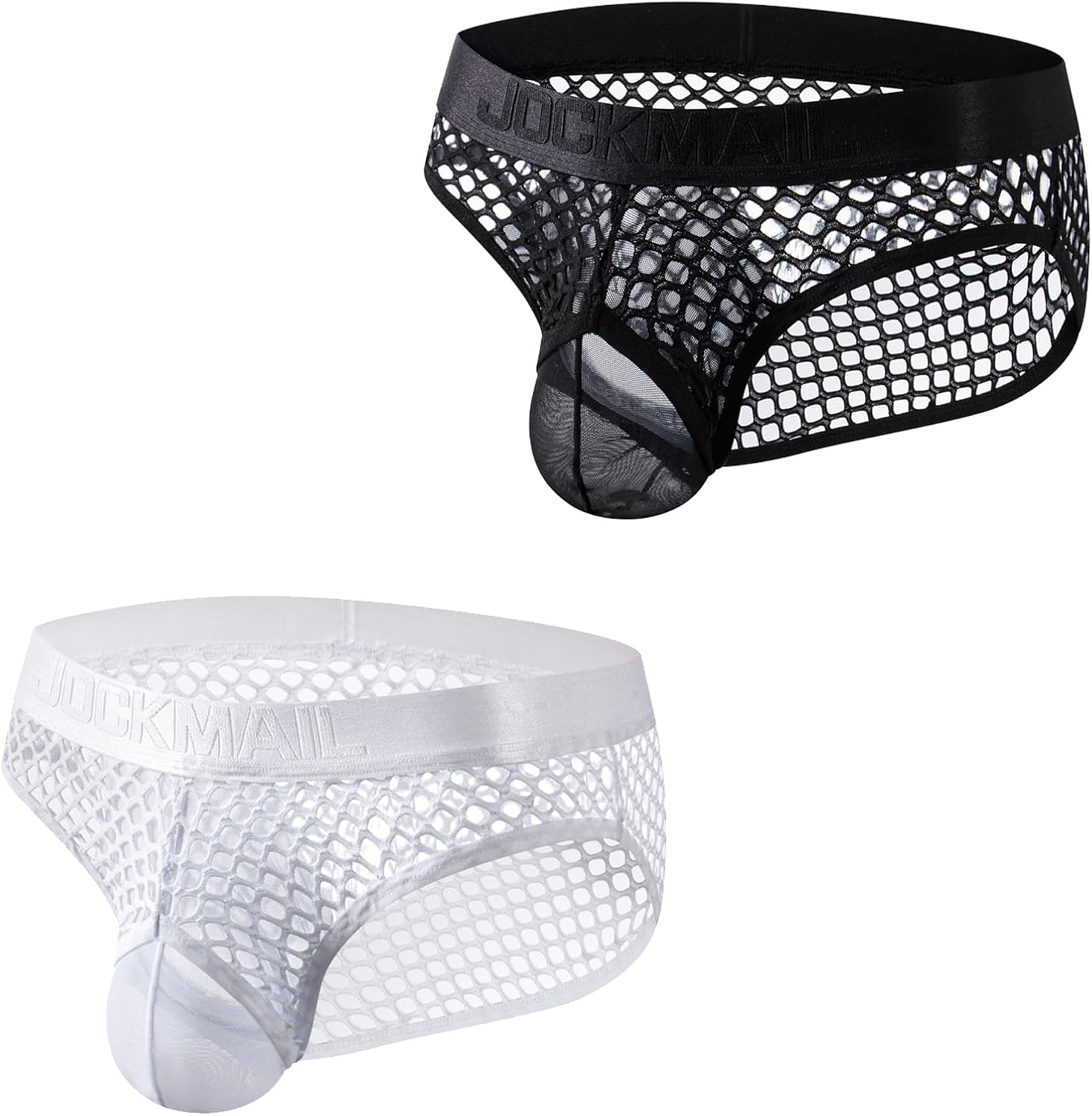 JOCKMAIL 2 Pack Mens Sexy Briefs Underwear Breathable with 3D Support Pouch Comfortable Fit for Daily Wear Gym