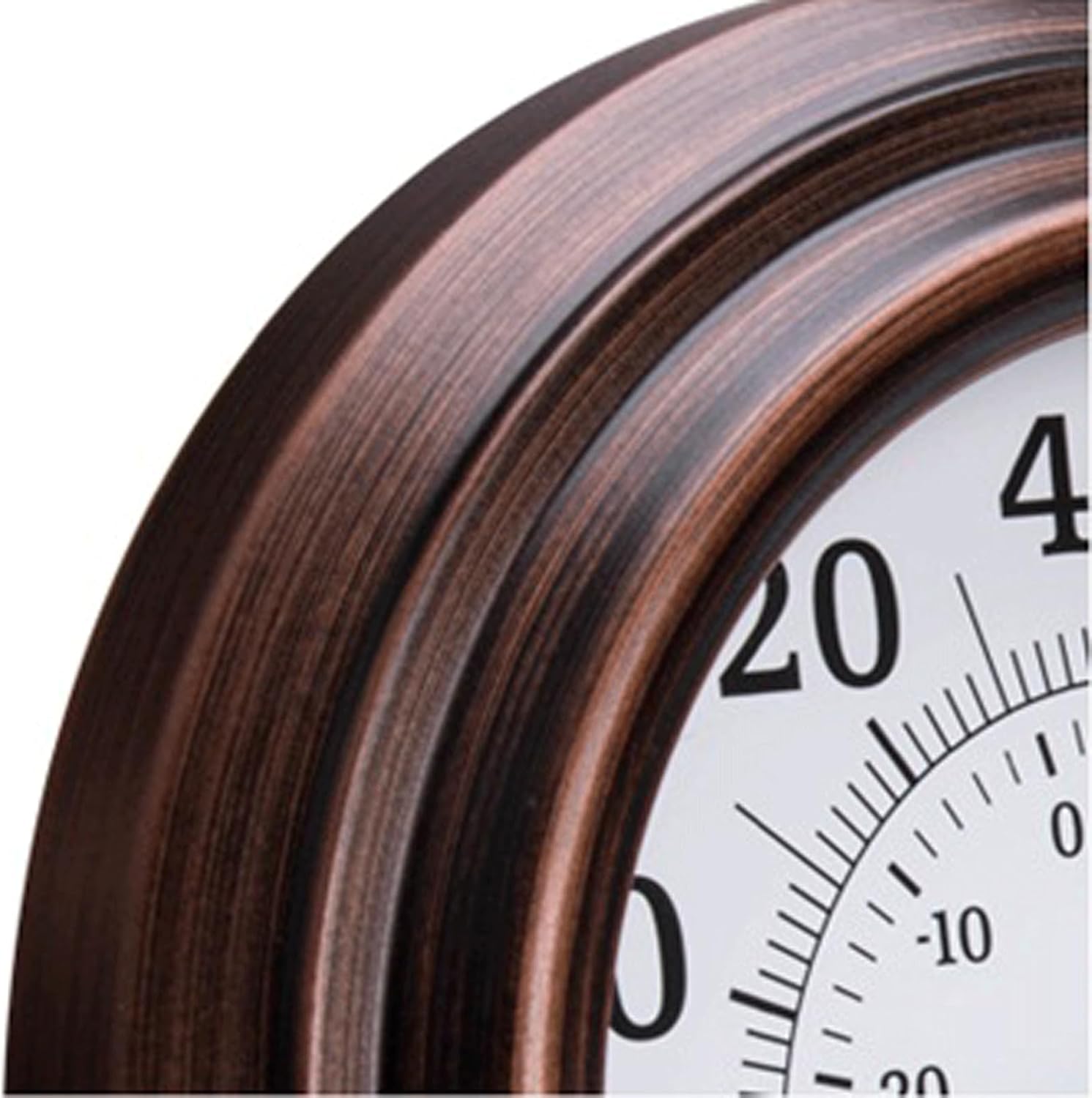 Indoor Outdoor Hygrometer Thermometer，8" in Diameter Round Mechanical Thermometer，Wall Or Decorative Hygrometer(Color:Bronze)