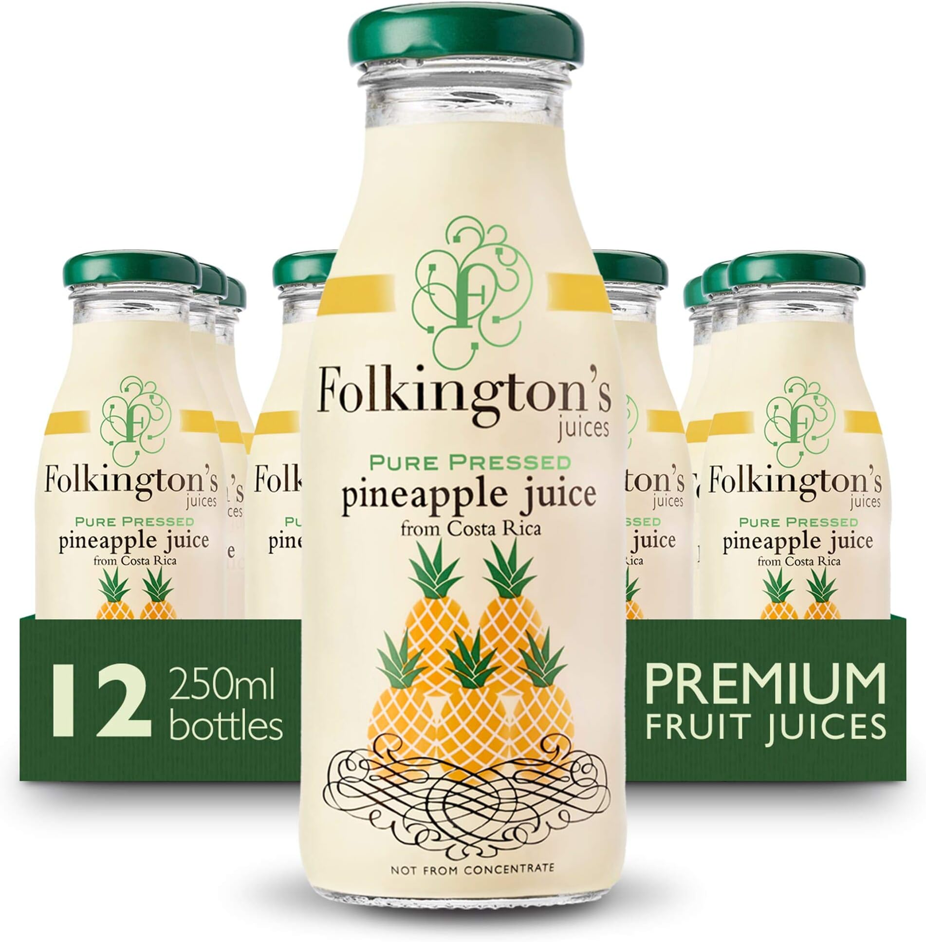 Folkingtons Pineapple Juice - 12x250ml