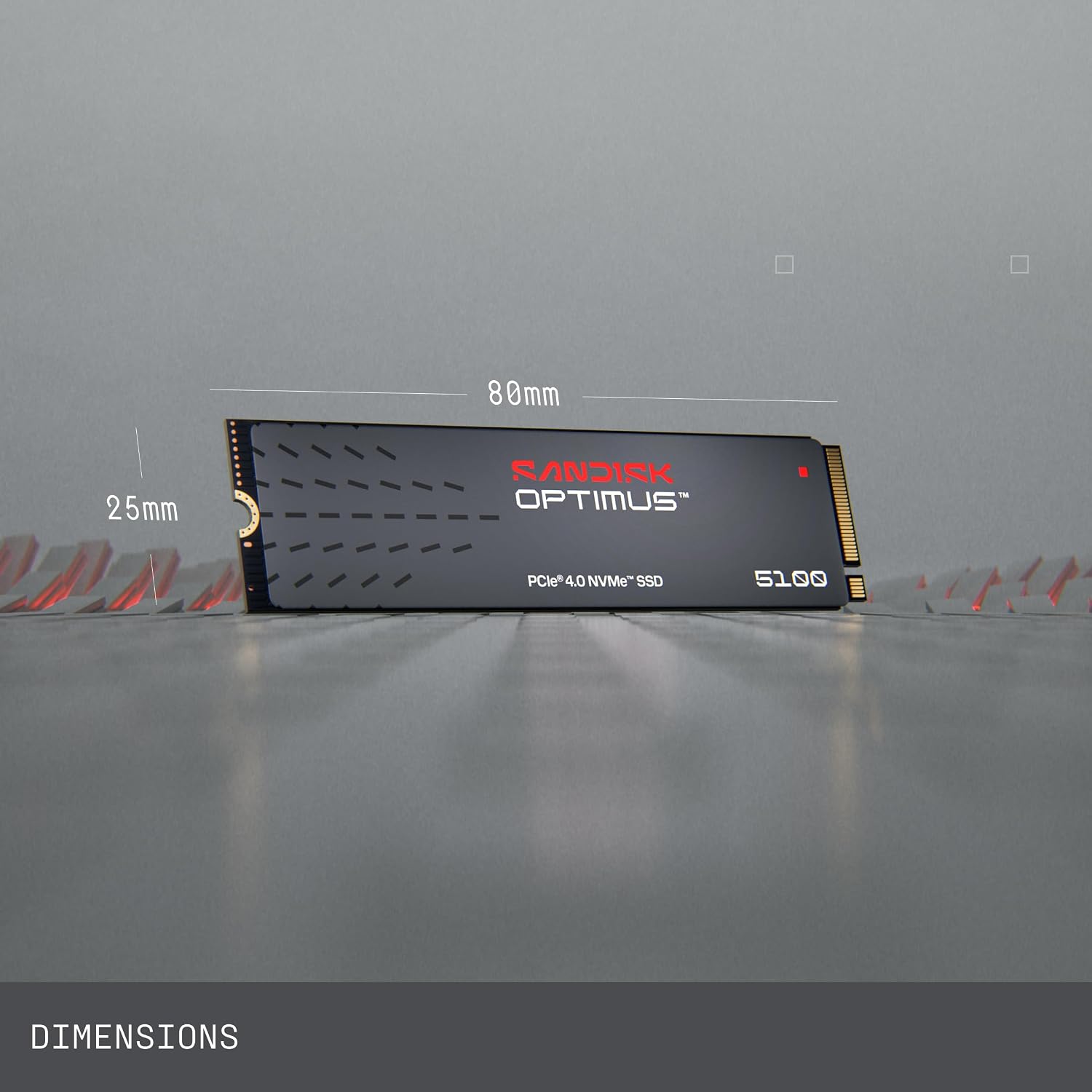 SANDISK 500GB Optimus 5100 NVMe SSD - PCIe 4.0 x4, M.2 2280, Up to 6,600 MB/s Read Speed - SDSP51500GAN