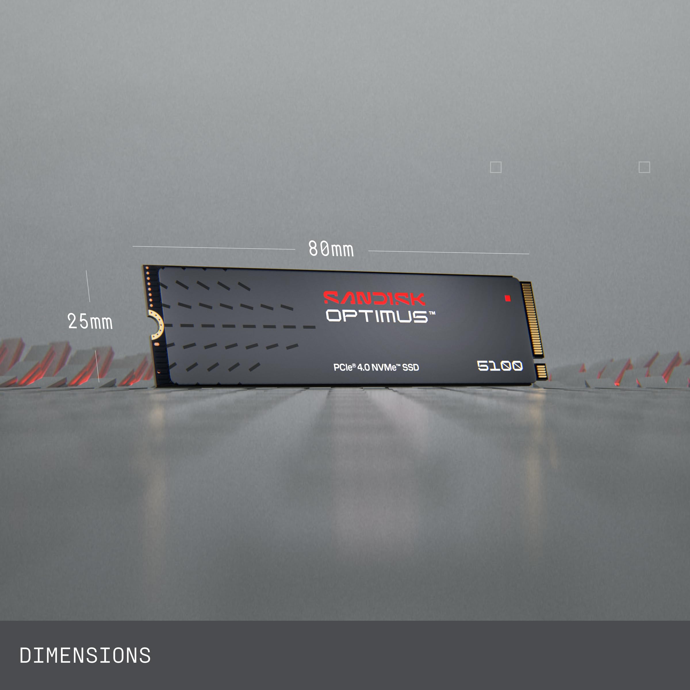 SANDISK Optimus 5100 NVMe SSD 500 GB (prędkości odczytu/zapisu do 7100 MB/s/6700 MB/s, M.2 2280, PCIe 4.0x4)