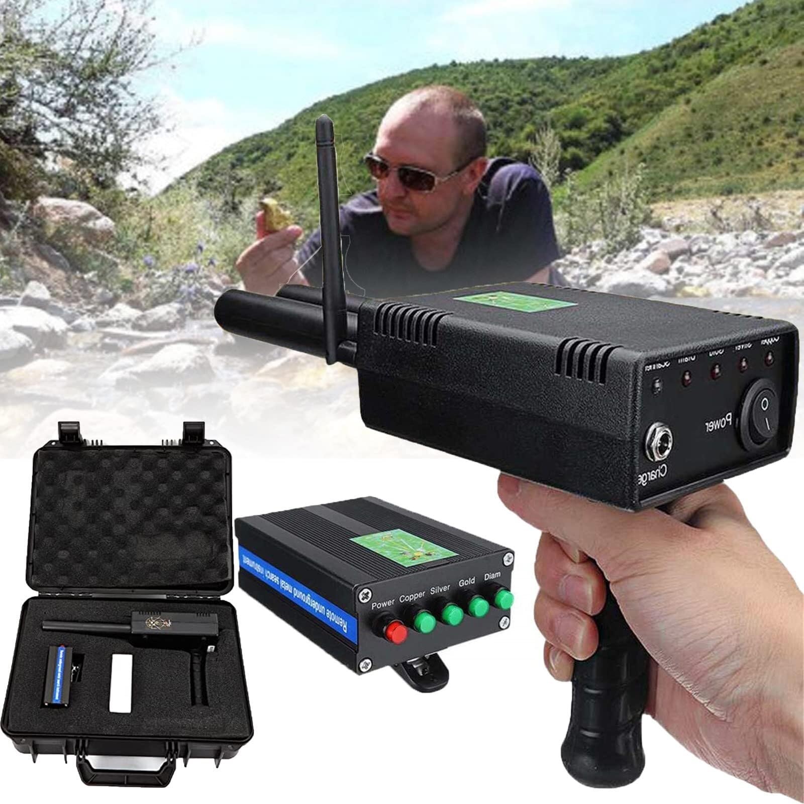 Détecteur de diamants portable pour or et pierres précieuses avec étui