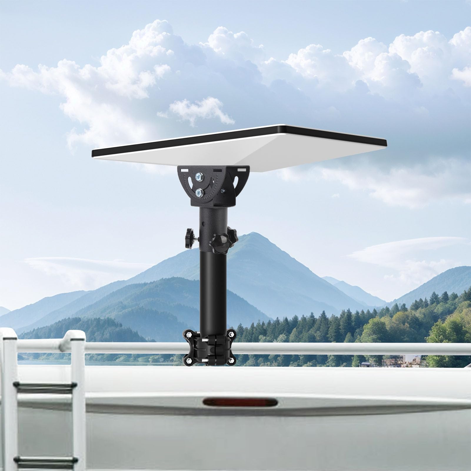Supporto per Adattatore per Tubo Satellitare Adattatore per Tetto con Inclinazione di 160° in Acciaio Inossidabile Girevole a 360° per Carichi Pesanti per Campeggio