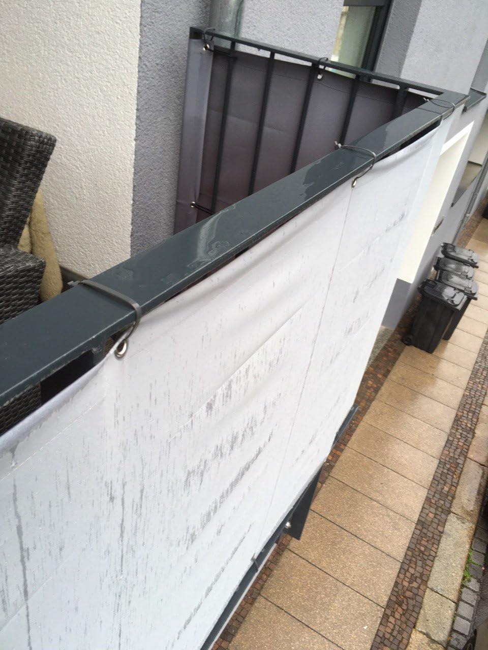 Balkon Sichtschutz 135x1100 Cm – Wetterfest, UV-beständig & Einfach Zu Montieren, Farbe Beige