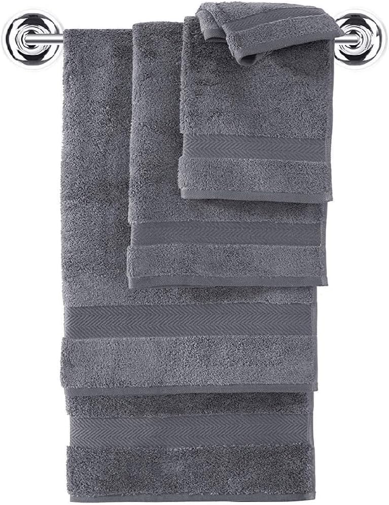 JSEIAJB Towel Plush 6 Piece Bathroom Towel Set Made of Cotton Classic