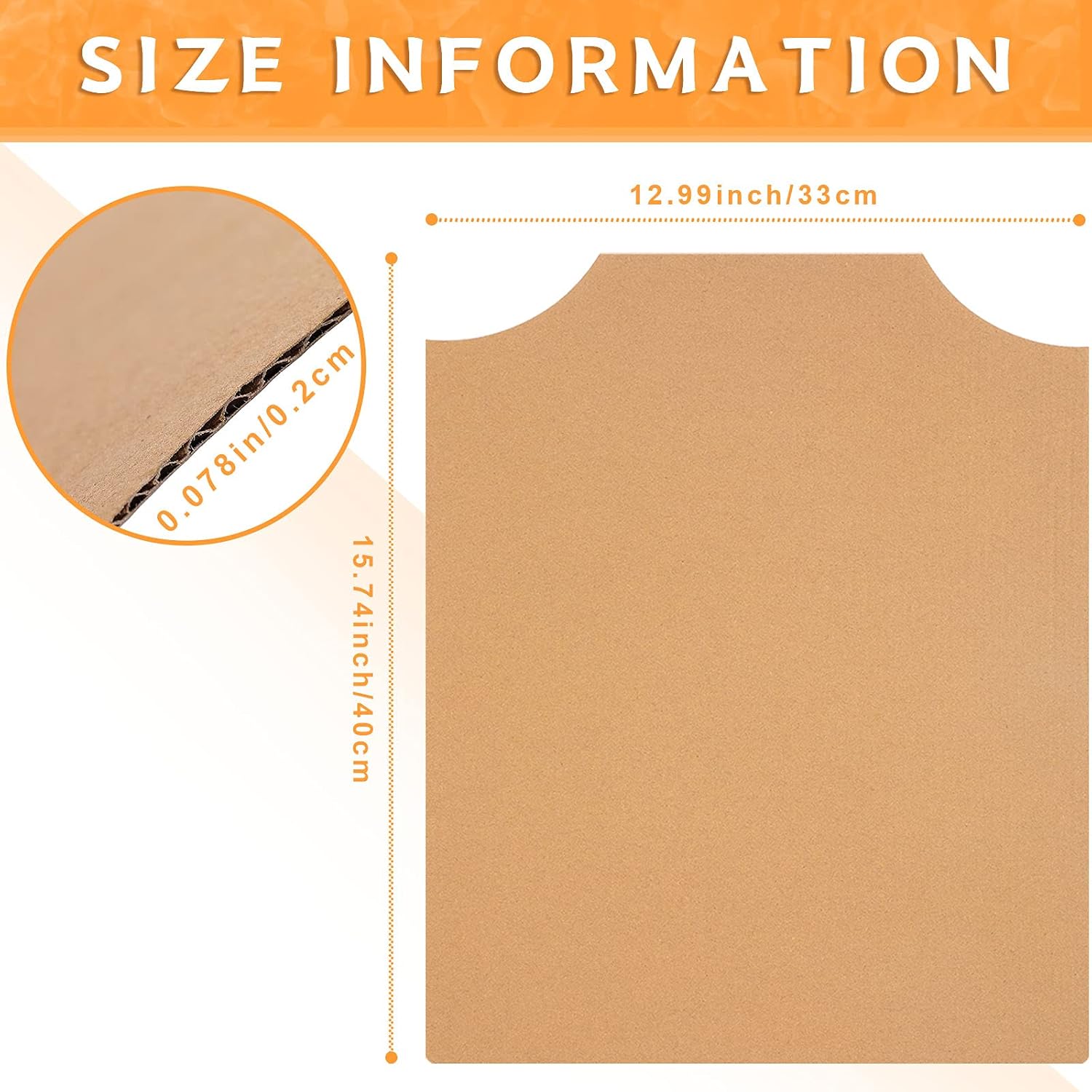 12 Pieces Shirt Cardboard 16 x 13in Brown Kraft Corrugated Pads DIY Art Supplies for Spray Paint Acrylic Painting T-Shirts DIY Decor and Crafts