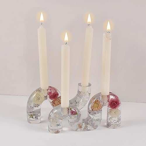 Miniatura 6 de Juego de moldes de silicona para velas, molde de resina para velas, molde de fundición de resina epoxi para velas cónicas, molde de soporte de vela,