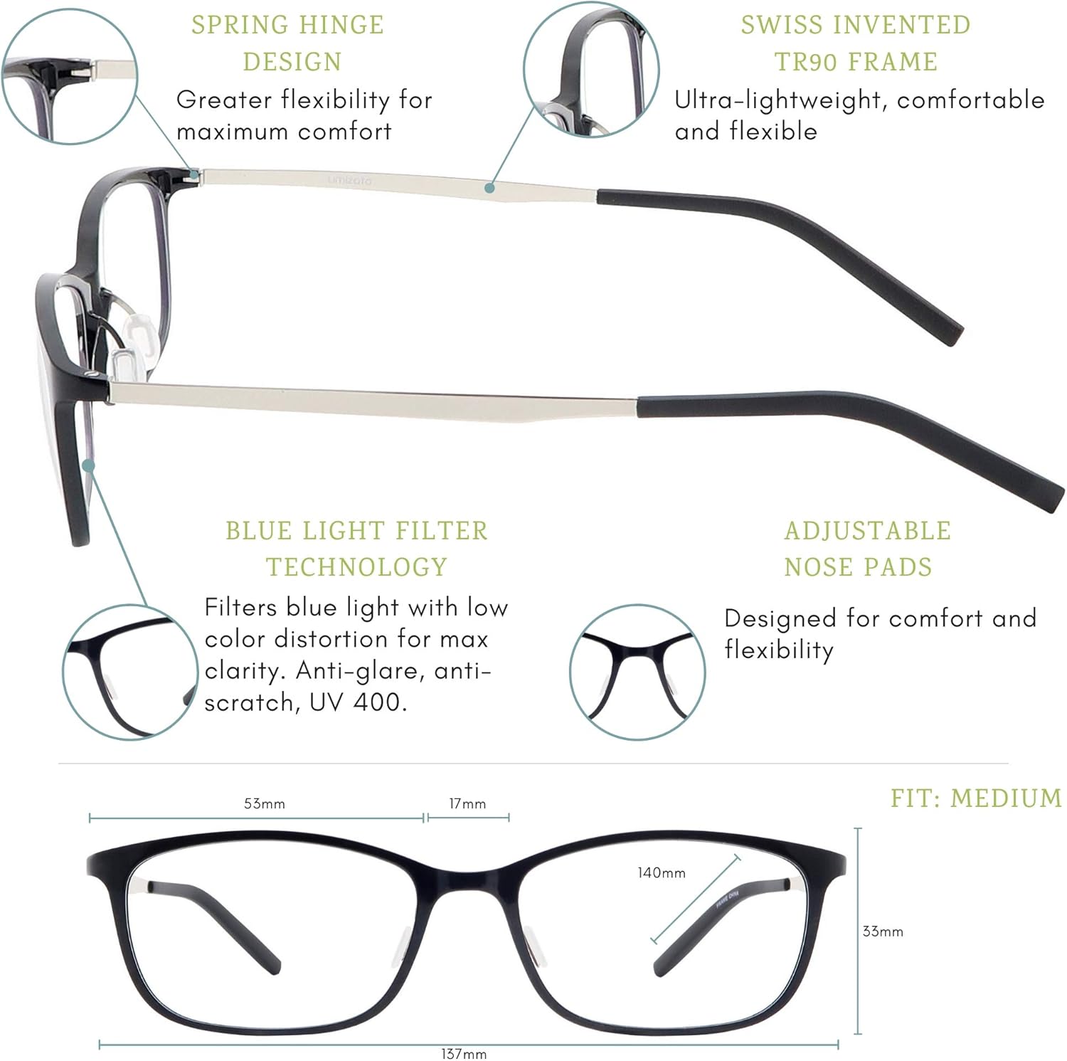 70% оƒƒ Dіѕсоunt Umizato Super Lightweight Blue Light Blocking Glasses for Men Women - Computer Gaming, Minimalist Design, Anti-Glare UV Filter Blocker, Reduce Eye Strain, Migraine, Light Sensitivity (Orion in Black)