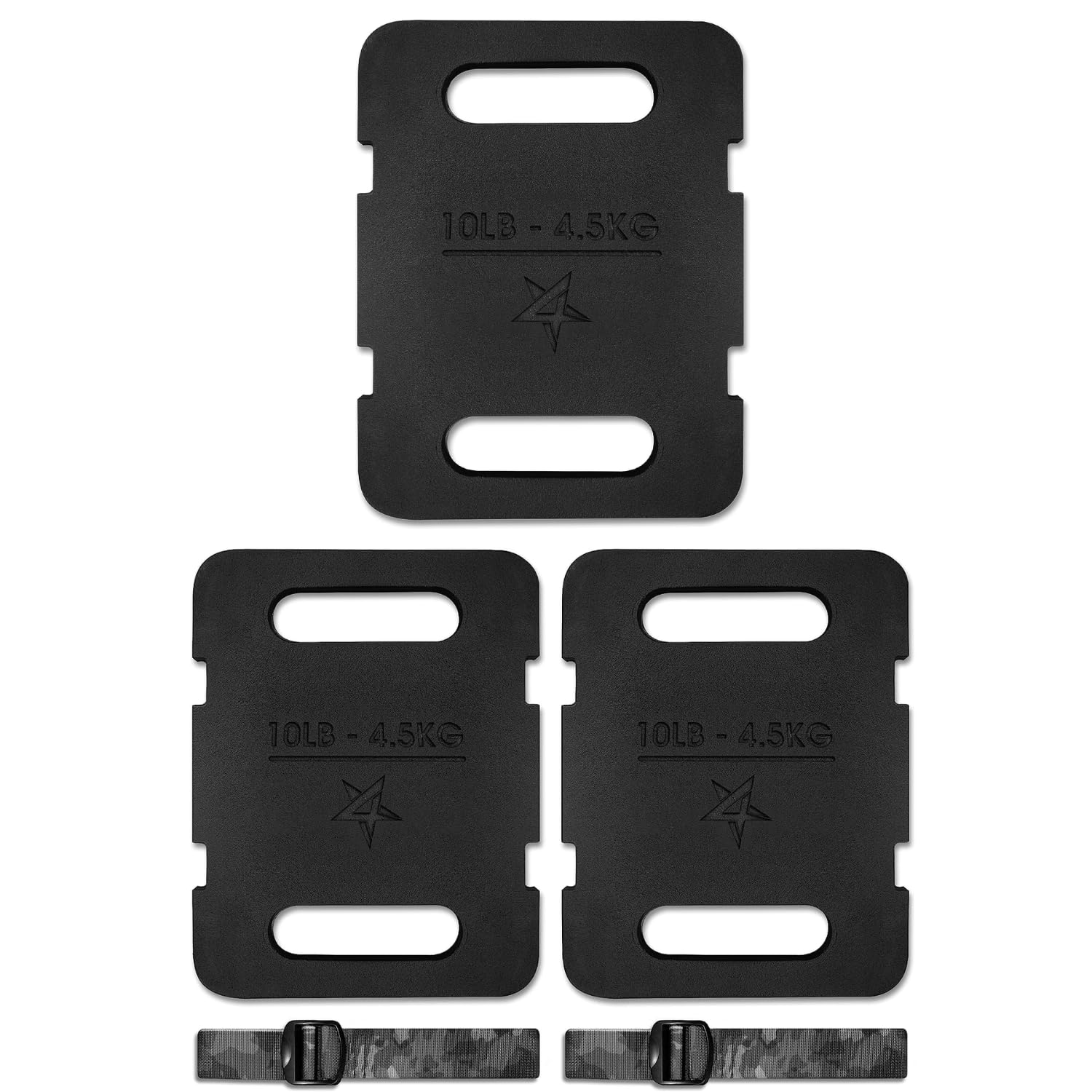 Yes4All Adjustable Ruck Weight with Straps for Rucking, Swings, Squat & Strength Training - Multiple Weights: 10LB to 40LB